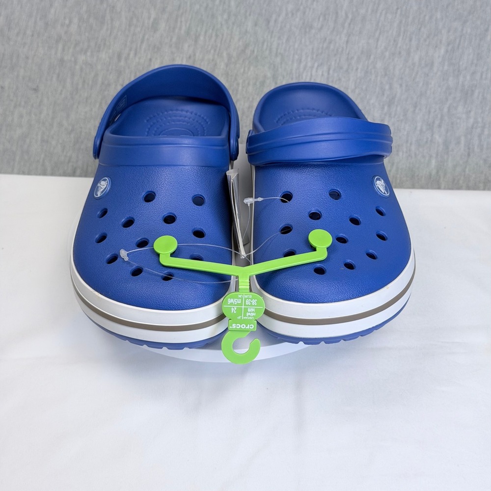 Crocs Crocband Clog Blue White Sporty Comfort Water Shoes Mens 6 Womens 8 NEW